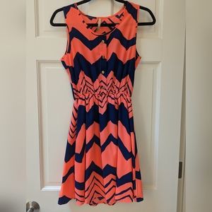 Neon striped dress by Primi, size small
